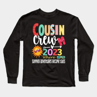 Cousin Crew 2023 Summer Vacation Beach Family Trip Matching Long Sleeve T-Shirt